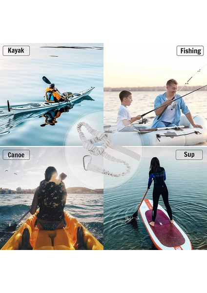 6 Parça Kayak Kürek Tasması Ayarlanabilir Kayak Sarmal Çubuk Tasma Kordonu, Kayak Aksesuarları Gri (Yurt Dışından) fiyatları