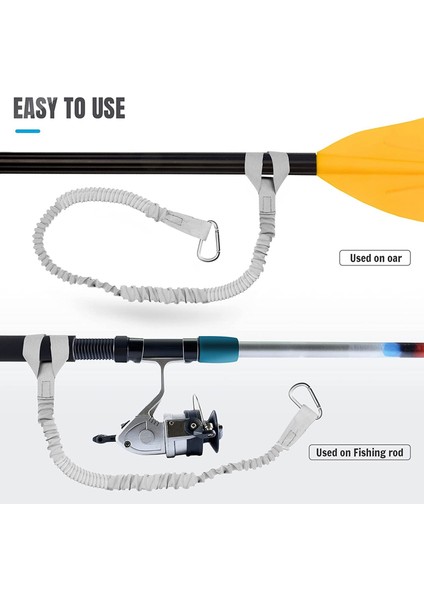 6 Parça Kayak Kürek Tasması Ayarlanabilir Kayak Sarmal Çubuk Tasma Kordonu, Kayak Aksesuarları Gri (Yurt Dışından) indirimleri