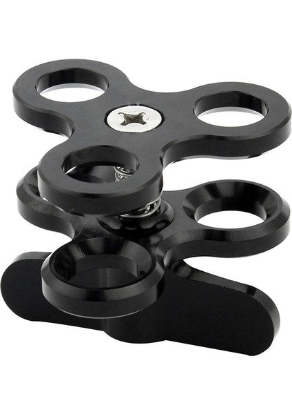 Top Kelepçesi 3 Delik Dalış Işıkları Kol Topu Kelebek Klips Montaj Braketi Aksiyon Kamera El Feneri Tripod Için, Siyah (Yurt Dışından) fırsatları