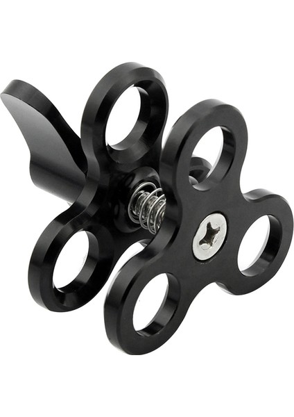 Top Kelepçesi 3 Delik Dalış Işıkları Kol Topu Kelebek Klips Montaj Braketi Aksiyon Kamera El Feneri Tripod Için, Siyah (Yurt Dışından) indirimleri