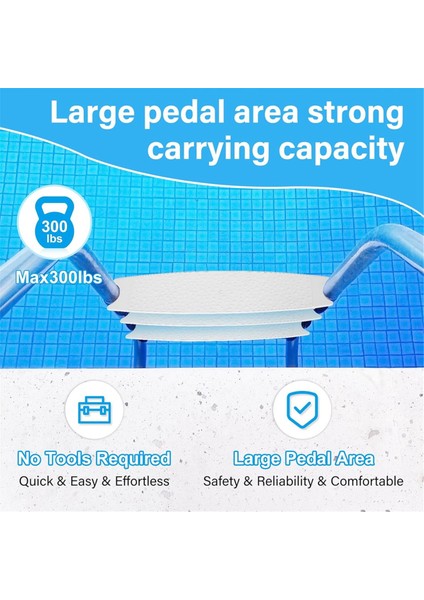 3 Adet Evrensel Yüzme Havuzu Merdiven Basamakları, Yüzme Havuzu Yedek Merdiven Basamakları, Paslanmaz Çelik Cıvatalarla (Yurt Dışından) fırsatları