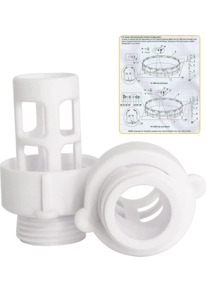 10184 Intex Hortum Tahliye Fişi Konnektörü Yedek Intex Yuvarlak Yüzme Havuzu/bahçe Hortumu Tahliye Fişi-2 Paketi (Yurt Dışından) fiyatları