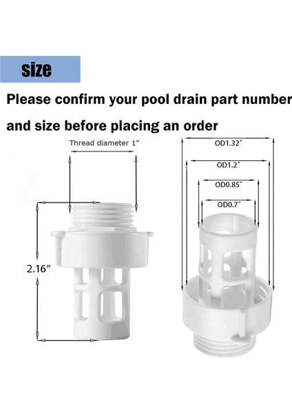 10184 Intex Hortum Tahliye Fişi Konnektörü Yedek Intex Yuvarlak Yüzme Havuzu/bahçe Hortumu Tahliye Fişi-2 Paketi (Yurt Dışından) modelleri