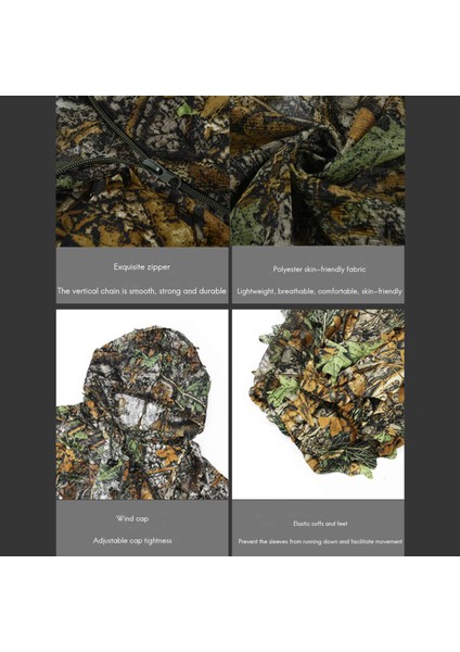 3D Leaf Yetişkinler Ghillie Kıyafeti Orman Kamuflajı/kamuflaj Avı Geyik Avı (Yurt Dışından) fırsatları