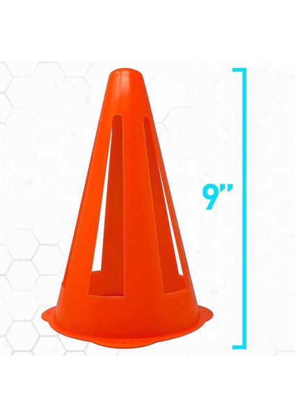 Plastik Koniler - Matkaplar + Alıştırma Için Mini Spor Konileri - Antrenman + Oyunlar Için Esnek Turuncu Kale Konileri - 9 Inç (Yurt Dışından) fırsatları