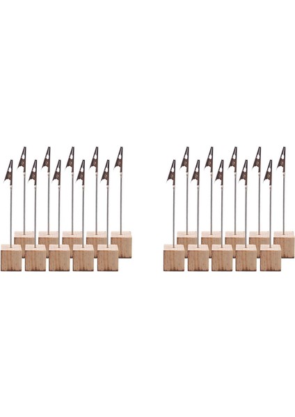 20 Adet Notluk Çam Tabanlı Mesaj Klipsi Dikey Not Ofis Düğün Partisi Ev Dekorasyonu Doğum Günü Fotoğrafları (Yurt Dışından)