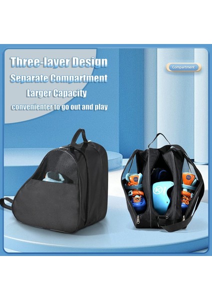 Buz Pateni Çantası, Kız Erkek ve Çoğu Yetişkin Için Ayarlanabilir Omuz Askılı Paten Çantası Açık Hava Paten Çantası (Yurt Dışından) fiyatları