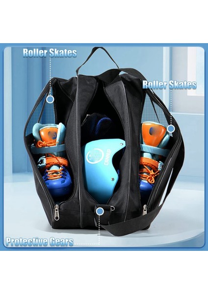 Buz Pateni Çantası, Kız Erkek ve Çoğu Yetişkin Için Ayarlanabilir Omuz Askılı Paten Çantası Açık Hava Paten Çantası (Yurt Dışından) modelleri