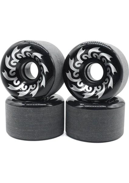 4 Adet Kaykay Aksesuarları Çift Eğilme 70X51MM 82A Kayar Plaka Taşlama Tekerleği Uzun Tahta Tekerlekleri, Siyah (Yurt Dışından)