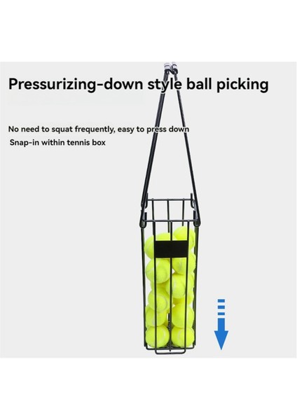 Tenis Topu Haznesi, Tenis Topu Sepeti, Taşınabilir Pickleball Haznesi Toplayıcı, Üst Caddy, Metal Pickleball Topu Toplayıcı (Yurt Dışından) fırsatları