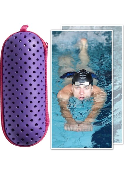 Kırmızı Yüzme Gözlüğü Kılıfı, Klipsli Gözlük Koruma Kılıfı, Drenaj Deliği, Fermuarlı Gözlük Kılıfı (Yurt Dışından) modelleri