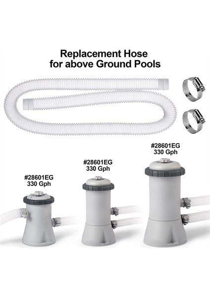 4 Paket Yüzme Havuzu Yedek Hortumları, 1.25 Inç Çaplı Havuz Filtresi Yedek Hortumları Yer Üstü Havuzlar Için (Yurt Dışından) modelleri