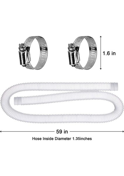 4 Paket Yüzme Havuzu Yedek Hortumları, 1.25 Inç Çaplı Havuz Filtresi Yedek Hortumları Yer Üstü Havuzlar Için (Yurt Dışından) fırsatları
