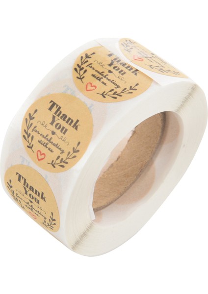 1000 Çıkartma Scrapbooking Etiket Düğün Yapışkanlı Çıkartma Kraft Yuvarlak Etiketler 8X5X4CM (Yurt Dışından) fiyatları