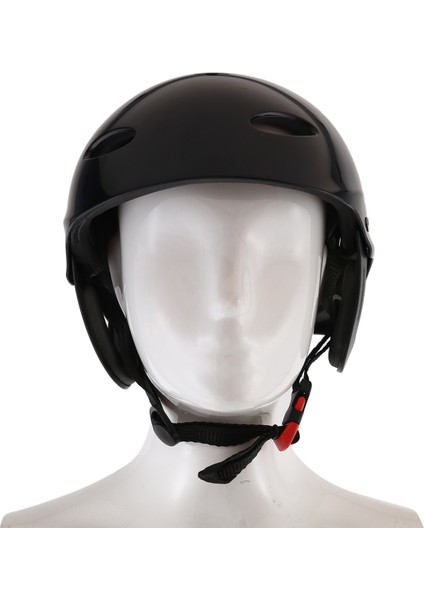 Güvenlik Koruyucu Kask 11 Su Sporları Için Solunum Delikleri Kayık Kano Sörf Paddleboard - Siyah (Yurt Dışından)