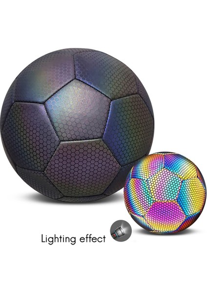 Pompa, Iğneler ve Ağ Çanta ile Yansıtıcı Futbol 5 Boyutu, Kapalı Açık Hava Futbol Eğitimi Için Yansıtıcı Parlayan Futbol Topu (Yurt Dışından) fiyatları