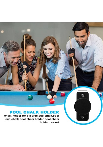 Bilardo Tebeşir Kutusu Tebeşir Tutucu Manyetik Klip Taşınabilir Bilardo Tebeşir Kutusu Snooker Aracı Havuz Snooker Aksesuarları B (Yurt Dışından)