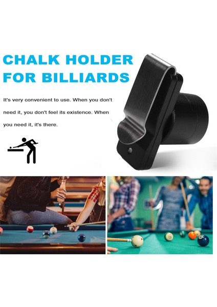 Bilardo Tebeşir Kutusu Tebeşir Tutucu Manyetik Klip Taşınabilir Bilardo Tebeşir Kutusu Snooker Aracı Havuz Snooker Aksesuarları B (Yurt Dışından)