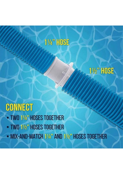 Havuz Hortumu Adaptörü Bağlantı Parçası, 1-1/2 Inç Veya 1-1/4 Inç Havuz Vakum Hortumu Adaptörü, Yüzme Havuzu Vakum Temizleyicileri Için (Yurt Dışından) fiyatları