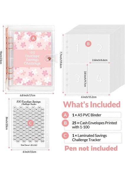 2 Adet 100 Zarf Mücadelesi Klasörü 5.050 Tasarruf Etmenin Kolay ve Eğlenceli Yolu - Tasarruf Mücadeleleri Klasörü, Bütçe Klasörü (Yurt Dışından) fırsatları