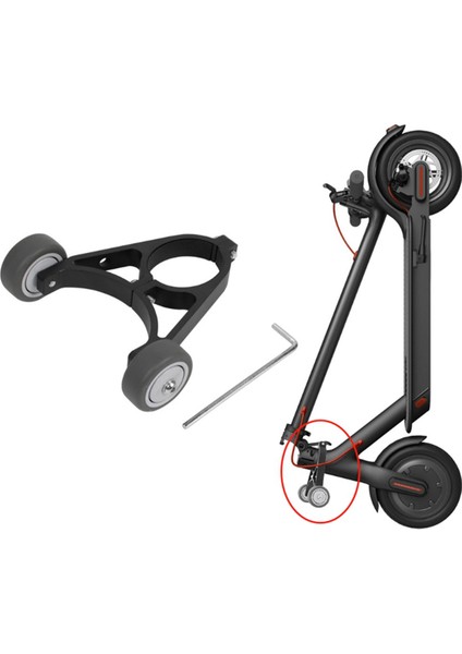 Elektrikli Scooter Aksesuarları Depolama Braketi Yardımcı Tekerlek Destek Braketi Xiaomi M365 1s Pro Ninebot F40 F30 F20 Için (Yurt Dışından)