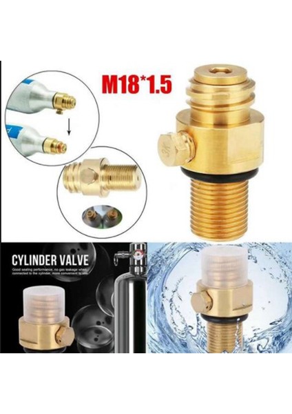 2 Adet M18X1.5 Sodastream Için Yedek Co2 Valf Adaptörü Dişli Dönüştürücüsü (Yurt Dışından)