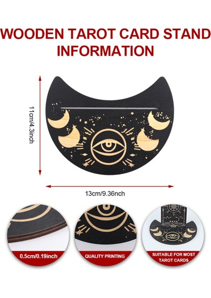 Ahşap Tarot Kartı Kutusu ve Stand Tutucu, Tarot Kartı Kutusu Falcılık Biblo Hatıra Kutusu, Cadı Için Sergileme Standı, B (Yurt Dışından)
