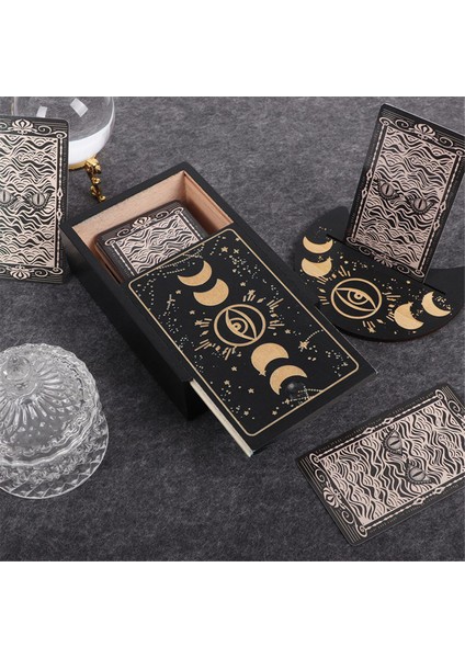 Ahşap Tarot Kartı Kutusu ve Stand Tutucu, Tarot Kartı Kutusu Falcılık Biblo Hatıra Kutusu, Cadı Için Sergileme Standı, B (Yurt Dışından)