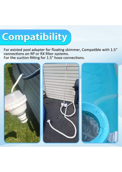 Yaz Dalgaları Için Vakum Adaptörü Rp/rx Skimmer Filtre Sistemlerinde 1,5 Inç Bağlantılar - Yer Üstü Havuz Adaptörü Için (Yurt Dışından)
