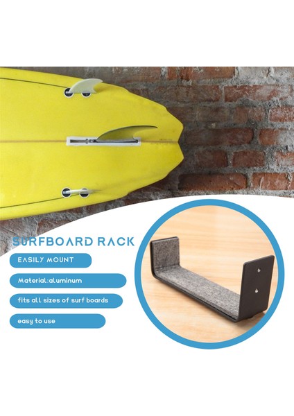 1 Takım Sörf Tahtası Duvar Rafı, Duvar Ekranı Için Sörf Tahtası Rafları Kısa Tahtalar ve Uzun Tahtalar Için Montaj Depolama (Yurt Dışından) modelleri