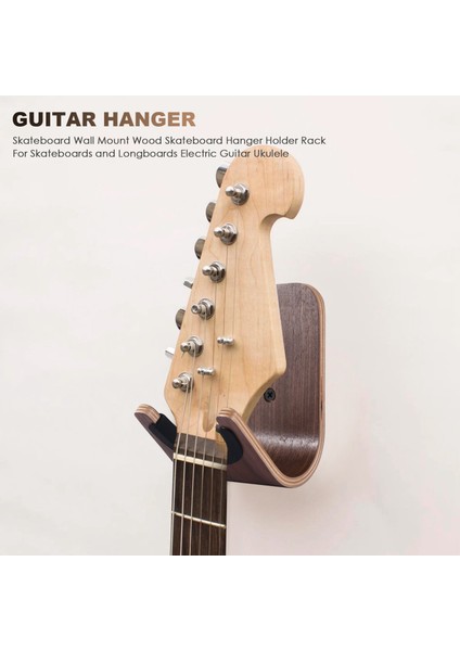 Kaykay Duvara Montaj Ahşap Kaykay Askı Tutucu Raf Ekran Kaykaylar ve Longboard'lar Için Elektro Gitar Ukulele (Yurt Dışından) fırsatları