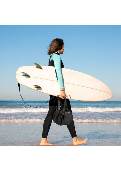 Su Geçirmez Wetsuit Değişim Mat Elbise Değiştirme Saplı Taşıma Çantası Sörf Için Omuz Askıları Siyah (Yurt Dışından)