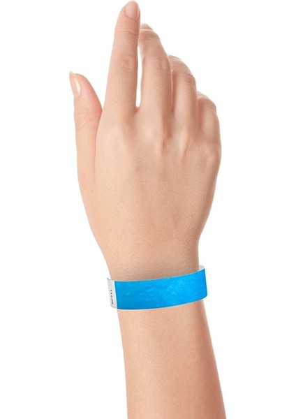 500 Adet Kağıt Bileklikler Neon Etkinlik Bileklikleri Renkli Bileklikler Su Geçirmez Kağıt Kulüp Kol Bantları (Mavi) (Yurt Dışından) fırsatları