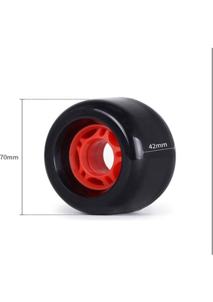 Yeni 4 Adet Süper Elastik Kaykay Tekerleği 70X42MM 83A Poliüretan Tekerlek Dayanıklı Aşınmaya Dayanıklı Sabit Longboard Tekerleği (Yurt Dışından)