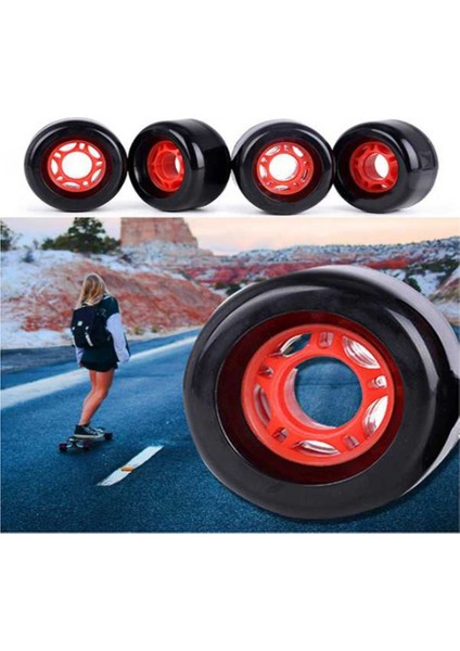 Yeni 4 Adet Süper Elastik Kaykay Tekerleği 70X42MM 83A Poliüretan Tekerlek Dayanıklı Aşınmaya Dayanıklı Sabit Longboard Tekerleği (Yurt Dışından)