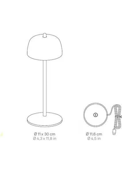Circe Pro Pembe Altın Şarjlı LED Masa Lambası