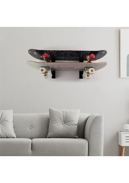 Askı Kancalı Kaykay Duvara Monte Sergileme Rafı, Longboard Kaykay Için Akrilik Kaykay Raf Tutucu (Yurt Dışından)