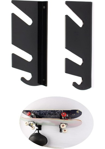 Askı Kancalı Kaykay Duvara Monte Sergileme Rafı, Longboard Kaykay Için Akrilik Kaykay Raf Tutucu (Yurt Dışından)
