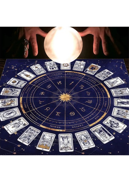Tarot Kartı Masa Örtüsü, Fal Bakma Kartı Matı, Masa Oyunu Örtüsü Matı, Masa Oyunu Dekorasyon Masa Örtüsü B (Yurt Dışından)
