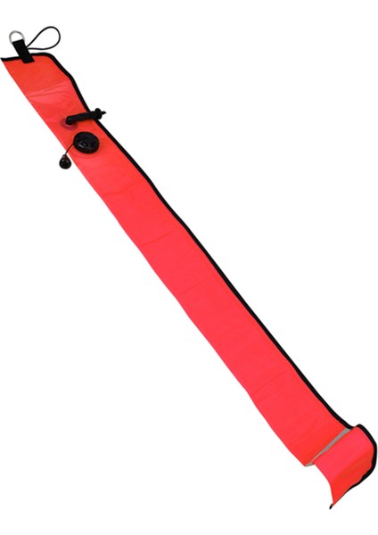 1m Tüplü Dalış Şişme Smb Yüzey Sinyal Işaretleyici Şamandıra Görünürlük Şamandıra Sinyal Tüpü Sosis, Kırmızı (Yurt Dışından)
