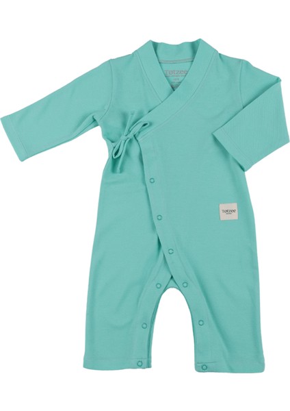 Mint Yeşili Uzun Unisex Bebek Kimono Tulum