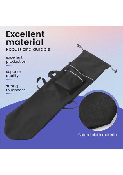 Çift Rocker Kaykay Sırt Çantası Arazi Sörf Tahtası Çantası Longboard Çantası Kaykay Taşıma Çantası Aksesuarları, Siyah L (Yurt Dışından) indirimleri