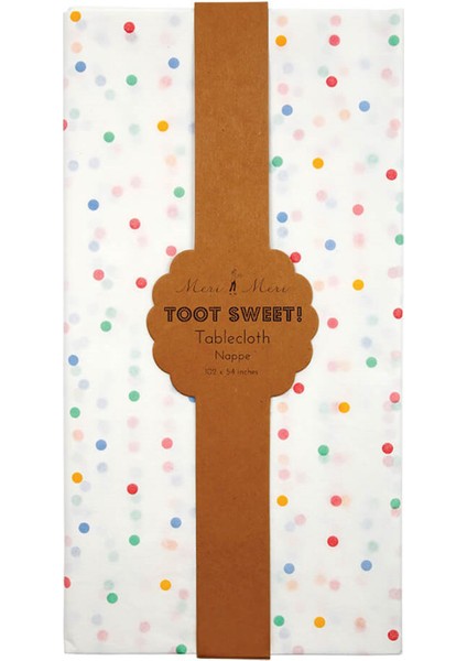 Spotty Paper Tablecloth Beyaz Puantiyeli Masa Örtüsü 180 x 330 cm fiyatları