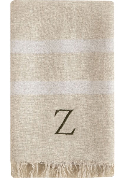 Monogram Bej Mutfak Havlusu