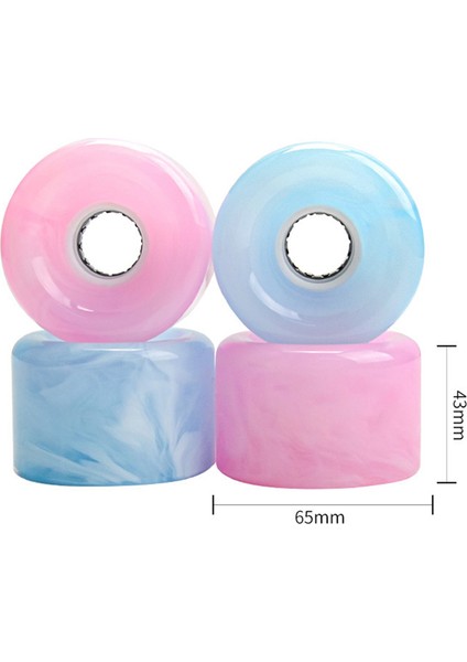 65X43MM Kaykay Eylem Pu Tekerlek Erkekler ve Kadınlar Longboard Sörf Tahtası Tekerlekleri Profesyonel Tekerlek Aydınlık Tekerlek, Mavi (Yurt Dışından) indirimleri