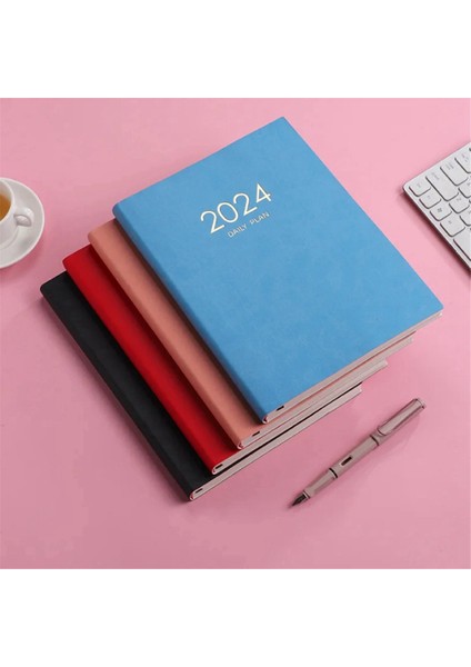 2024 Pembe Plan Defteri Takvim Kalınlaştırılmış Günlük Haftalık Ofis Okul Malzemeleri (Yurt Dışından) modelleri