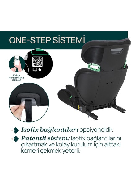 Quizy I-Size Siyah Bebek Oto Koltuğu