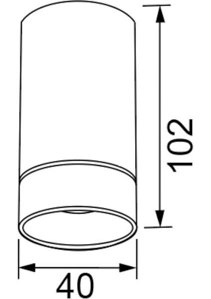 Split Siyah Metal Spot Işığı 4 cm