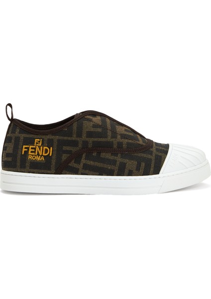 Siyah Logo Desenli Unisex Çocuk Sneaker