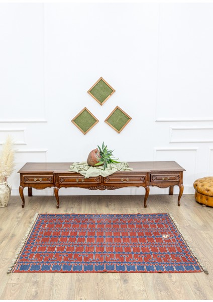 Nova El Dokuma Kırmızı Yüncü Kilim 132X174 cm fiyatları